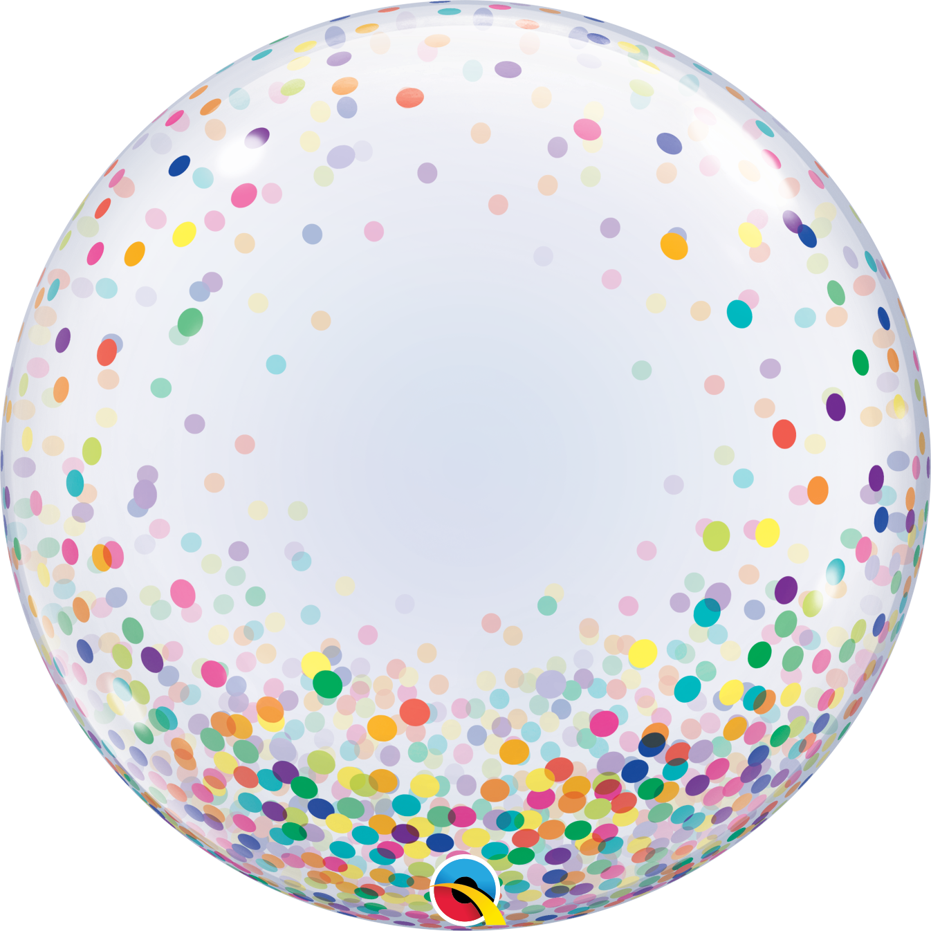 Qualatex 24 Inch Colorful Confetti Dots Deco Bubble 57791